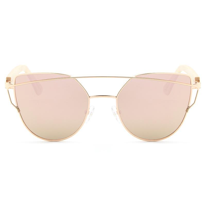 Cat Eye Fashioned Wooden Sunglasses