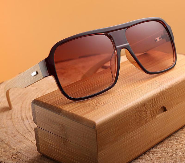 Flat Top Wooden Sunglasses