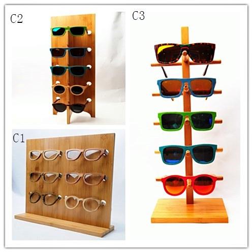 Wooden Sunglasses Rack Stand