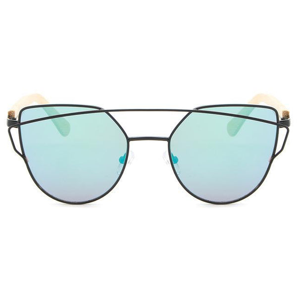 Cat Eye Fashioned Wooden Sunglasses